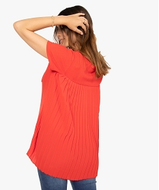 tee-shirt de grossesse avec dos plisse elegant rougeA158401_3