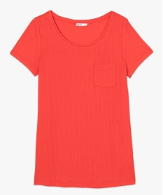 tee-shirt de grossesse avec dos plisse elegant rougeA158401_4