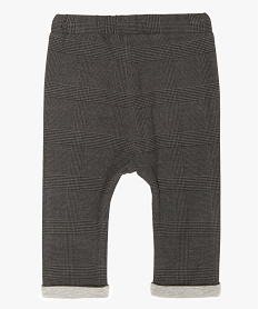 pantalon bebe garcon double a carreaux et taille elastique grisA160701_2