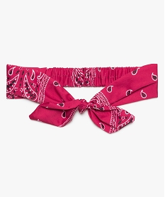 bandeau fille pour les cheveux aspect bandana rose autres accessoires filleA166701_1