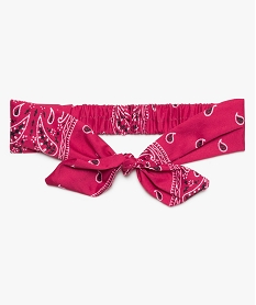 bandeau fille pour les cheveux aspect bandana roseA166701_1