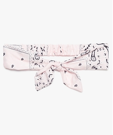 GEMO Bandeau fille pour les cheveux aspect bandana Rose