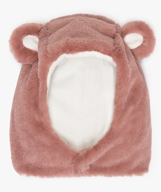 GEMO Capuche fille en peluche avec doublure polaire Rose