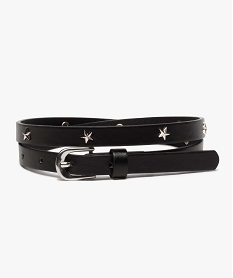 ceinture fille fine a clous etoiles noirA168601_1