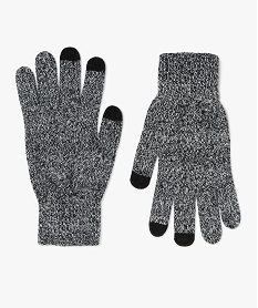 GEMO Gants homme compatibles écrans tactiles Gris