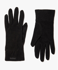 gants femme seconde peau en polaire stretch - isotoner noirA170801_1