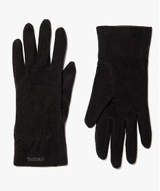 GEMO Gants femme seconde peau en polaire stretch - Isotoner Noir