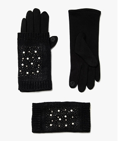 gants femme tactiles 3-en-1 noirA171301_1