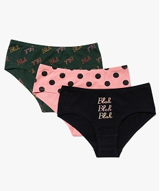 GEMO Shorty fille en coton stretch (lot de 3) Multicolore