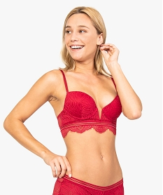 soutien-gorge femme en dentelle effet push-up rougeA181701_1