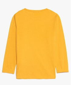 tee-shirt garcon a manches longues a motif colore jauneA183501_2