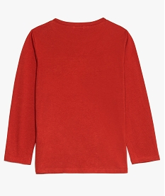 tee-shirt garcon a manches longues a motif colore rouge tee-shirtsA183601_2