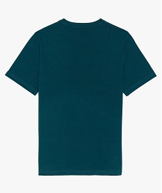 tee-shirt garcon a manches courtes et col rond imprime vertA185601_2