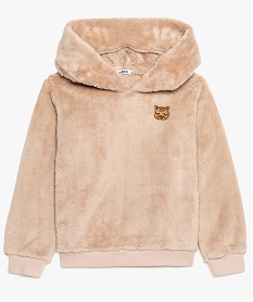 GEMO Sweat fille avec capuche Beige