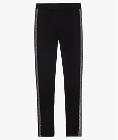 GEMO Leggings fille avec sequins brodés sur les côtés noir standard