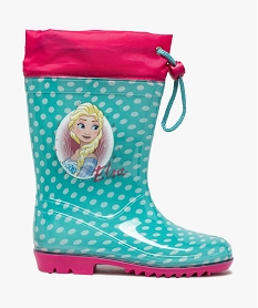 GEMO Bottes de pluie fille à col ajustable - Reine des Neiges Bleu