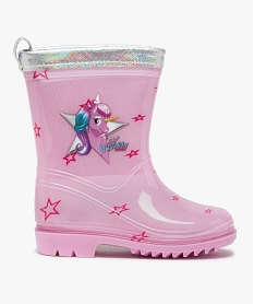 bottes de pluie fille a licorne et details irises roseA199401_1