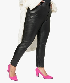 pantalon femme 5 poches confortable - gemo x lalaa misaki noir pantalons et jeansA201101_1