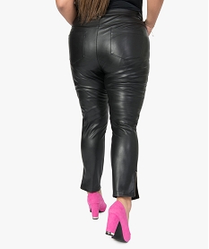 pantalon femme 5 poches confortable - gemo x lalaa misaki noir pantalons et jeansA201101_3