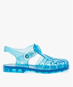 sandales garcon en plastique avec semelle crantee bleu tongs et plageA206401_1