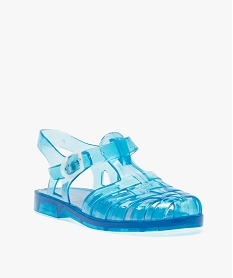 sandales garcon en plastique avec semelle crantee bleu tongs et plageA206401_2