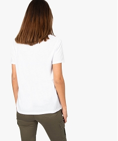 tee-shirt femme imprime  girl power blancA209601_3