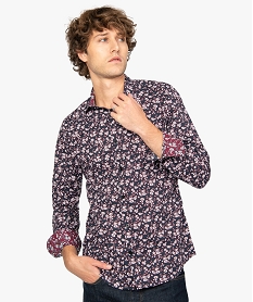 GEMO Chemise homme à motifs fleuris coupe slim Imprimé