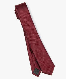 cravate homme en matiere satinee a fins motifs rougeA214201_3