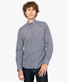 GEMO Chemise homme slim fit à motifs géométriques Imprimé