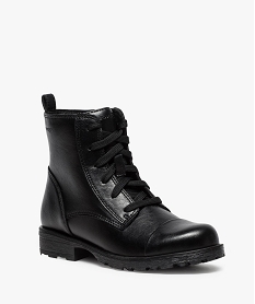 boots fille avec fermeture lacets et zip - geox noirA219001_2