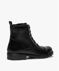 boots fille avec fermeture lacets et zip - geox noirA219001_4