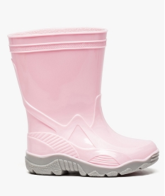 GEMO Bottes de pluie bébé fille unies à semelle contrastée Rose