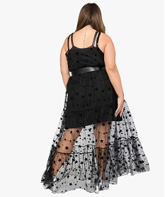 robe femme transparente a motif etoiles - gemo x lalaa misaki noirA223201_3