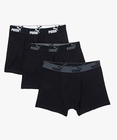 GEMO Boxer homme (lot de 3) uni avec large ceinture griffée - Puma Noir