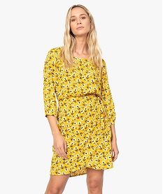 GEMO Robe femme façon portefeuille à motifs fleuris Imprimé