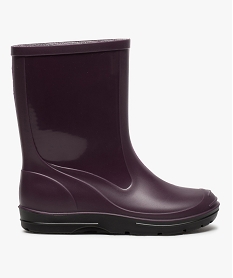 GEMO Bottes de pluie fille avec semelle contrastante Violet