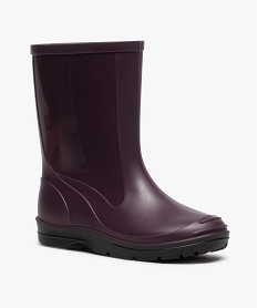 bottes de pluie fille avec semelle contrastante violetA271601_2