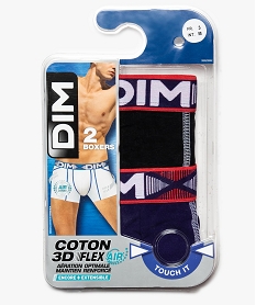 GEMO Boxers homme en coton DIM 3D FLEX AIR (lot de 2) Noir