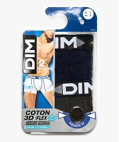 GEMO Boxers homme en coton DIM 3D FLEX AIR (lot de 2) Bleu
