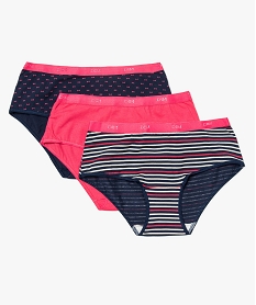 GEMO Boxers pour femme en coton stretch assortis (lot de 3) - Dim Rose