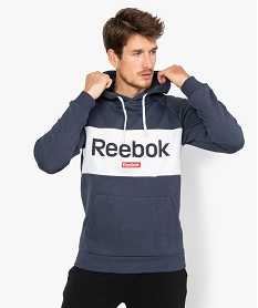 sweat homme a capuche en molleton - reebok bleuA282801_1