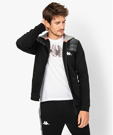 sweat homme zippe a capuche - kappa noir sweatsA282901_1