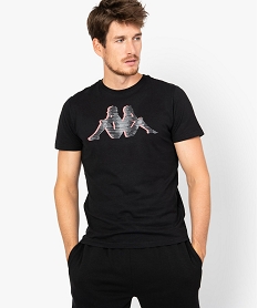 GEMO Tee-shirt homme à manches courtes et imprimé en relief - Kappa noir standard