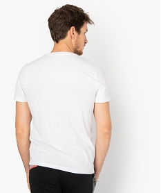 tee-shirt homme a manches courtes et imprime en relief - kappa blancA283201_3