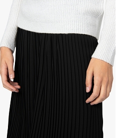 jupe plissee femme avec taille elastiquee noirA285201_2