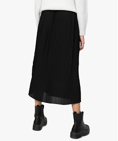 jupe plissee femme avec taille elastiquee noirA285201_3
