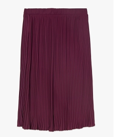jupe femme plissee avec ceinture elastiquee sur larriere violet robes et jupesA286801_4