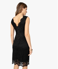 robe femme en dentelle avec double decollete en v noir robesA288501_3