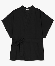 veste femme forme kimono avec dentelle noir vestes et manteauxA288901_4