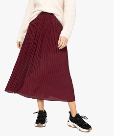 GEMO Jupe plissée pour femme avec taille élastiquée Imprimé
